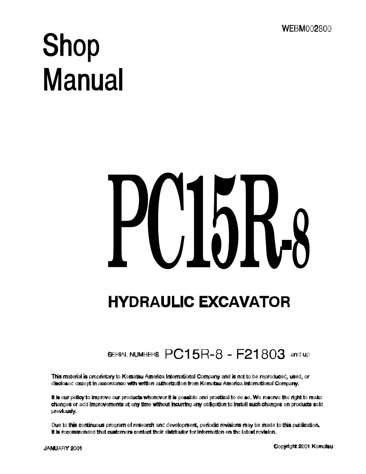 PC15R-8 Shop Manual
